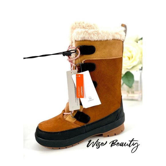 NEW Girl’s Alberta Boots Size 13 Shoe Brown Thermolite Insulated All In Motion - Picture 5 of 8